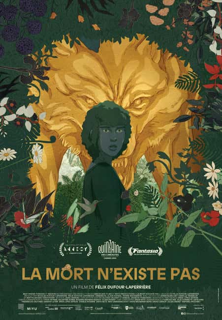 L'une des deux affiches officielles du film d'animation québéco-français "La mort n'existe pas" (Félix Dufour-Laperrière, 2025) - Dist. Maison 4:3 - Sortie en salle 26 septembre 2025