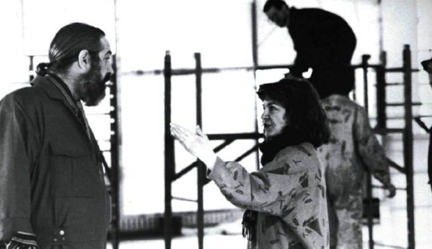 Micheline Lanctôt et André Melançon sur le tournage de "Onzième spéciale"