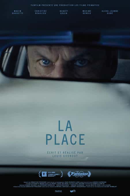 Affiche du suspense psychologique québécois "La place" de Louis Godbout - Sortie en salle le 28 août 2026 (Funfilm Distribution)
