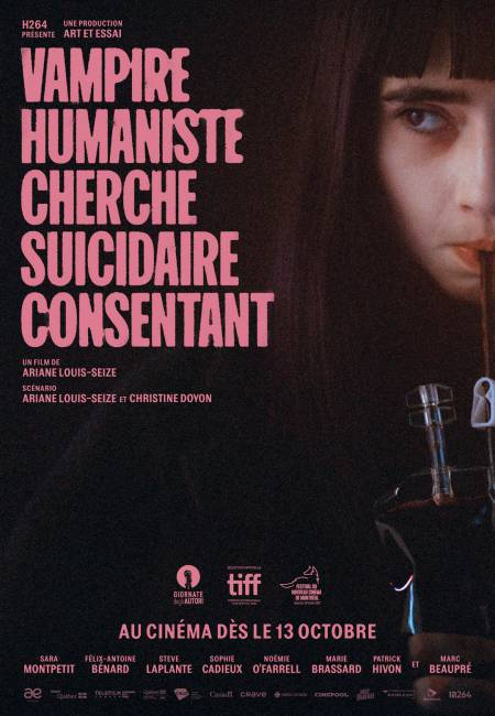 Vampire humaniste cherche suicidaire consentant - affiche du film de Ariane Louis-Seize (h264 Distribution)